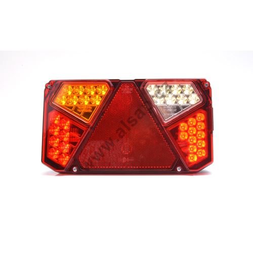 Rear combination LED taillight, 245 x 135 x 36.5 mm, cable, for trailers and caravans (2)