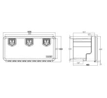 Bedna na nářadí plastová, od 410 do 1030 mm, od 29 l - 190 l, WELVET (1)