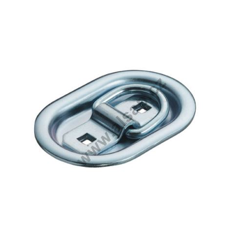 Small oval recessed lashing ring 350 daN, 104 × 70 mm, O6 mm, zinc plated