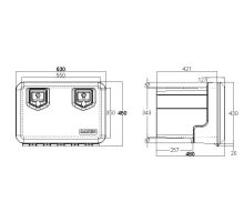 Plastic toolbox, from 410 to 1030 mm, from 29 l - 190 l, WELVET (1)