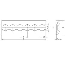 AirLine track o20 mm aluminium, 50x12 mm