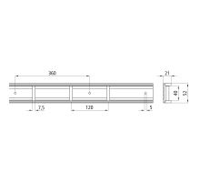 Lashing track 52x21mm, anodised, L= 6000mm (1)