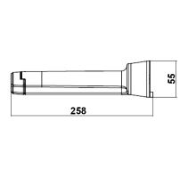 Holder for chocking wedge for E53, 258mm, for wedge 550021, plastic, LOKHEN (4)