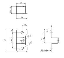 Gas strut holder for flap, A1 (1)