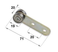 Simple sail trolley for a 19 mm steel guide profile, 24x25 325075, galvanized (1)