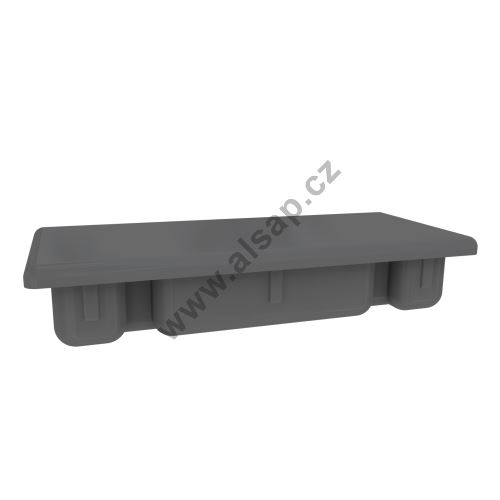 End cap for aluminium pillar 80 mm, 80 x 35 mm, rubber