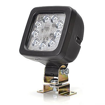 Couvací světlo 9 led  / 1,7 W, W108 černé s držákem, 104 x 104 mm