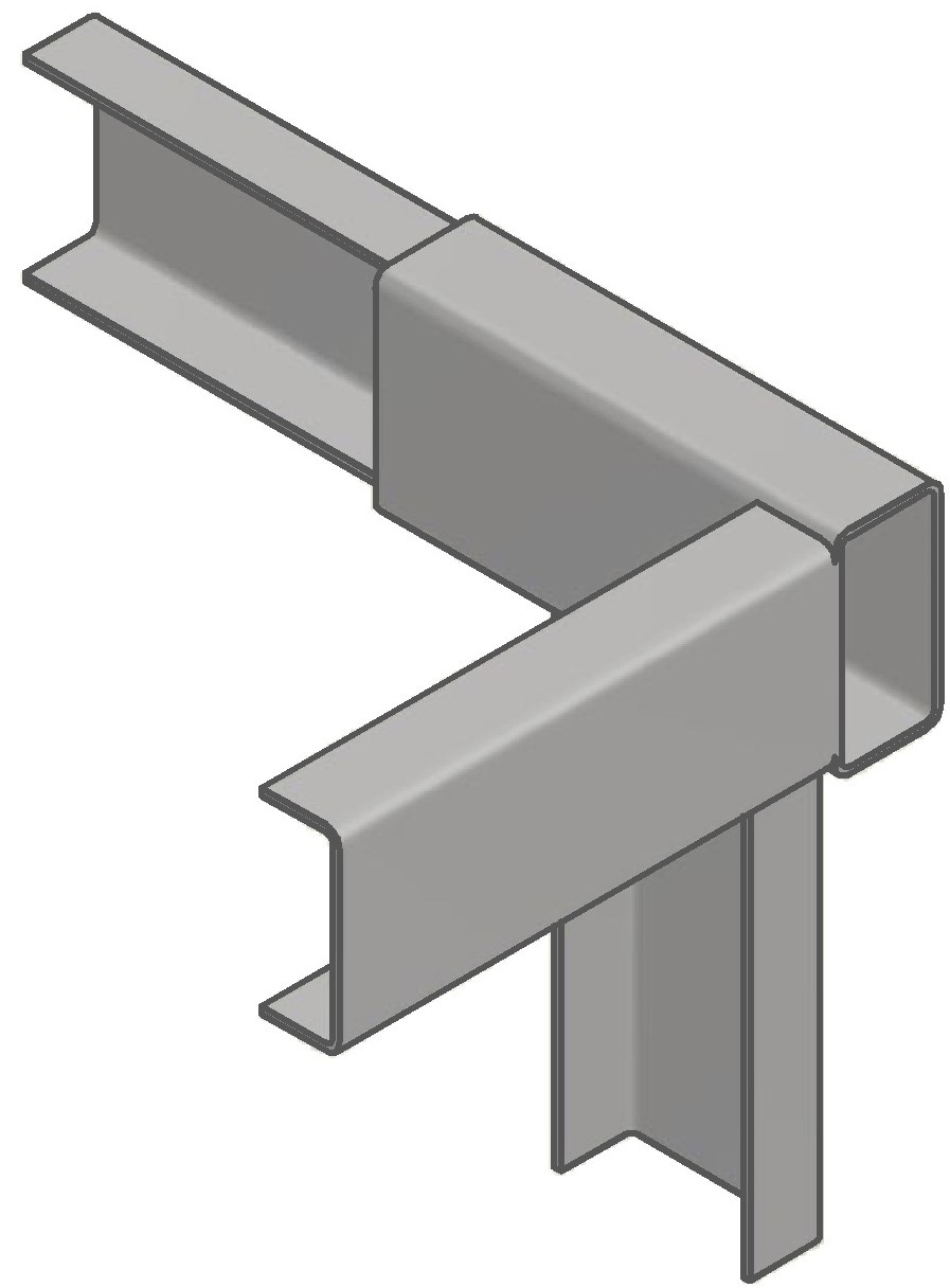 Horní spojka plachtové konstrukce ZP pro 65, 30 x 60 mm,zn