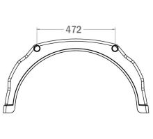 Plastic mudguard WL (white line), from 260 to 450 mm, Easy fit, o36 mm, Bawer (3)