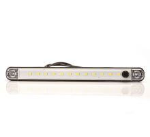 Interior LED lighting, 12 Osram LEDs, 12/24V, white, 238 x 21 x 10 mm, button (1)