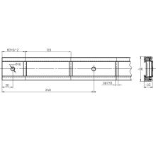 Lashing track 66x23mm, anodised, L= 6000mm (3)