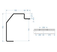 Frame floor profile QST 152 x 27 mm, with holes, steel 3 mm, 7 500 mm (1)