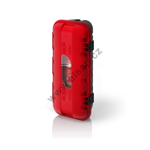 STRIKE Box for Fire Extinguisher HP 6kg - Red/Black, 600 x 287 x 220 mm DAKEN