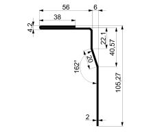 Výztuha L 65x102mm pro XL-code 3950mm (1)