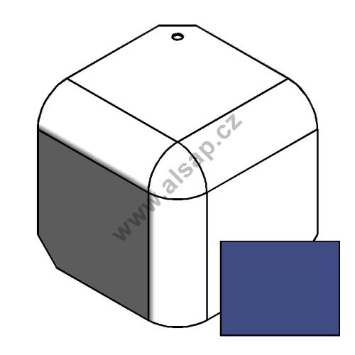 Cabinet corner cover 110mm - for profile 90, R23, RAL 9010, 5002 and IC337 (1)