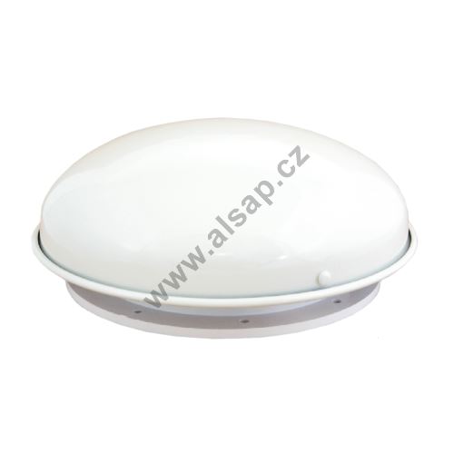 Roof mushroom fan, 24V, white, O 298 passthrough mounting 203 mm, top part
