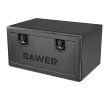Steel toolbox, from 500-1000mm, from 64 l to 233 l, black powder coating, BAWER E2