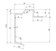 Frame floor profile ST 113 x 24 mm, for lashing rings, steel 3 mm, 7 500 mm (1)