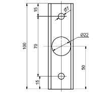 Reinforcement U29x24x100 for small posts - top rear for lashing (1)