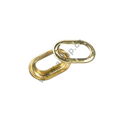 Oval sail eyelet, brass, a 42, b 22, h 11.8 mm