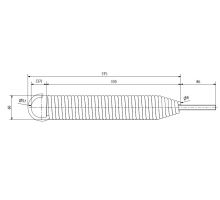 Spring for Fuhrmann tipper sidewalls, 8 mm diameter, spring diameter 60 mm, length 461 mm (1)