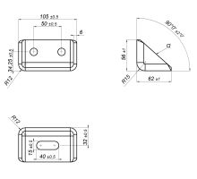 Eurocargo mounting bracket, 50 mm spacing, low, KTL, 56/62/105/6 (1)