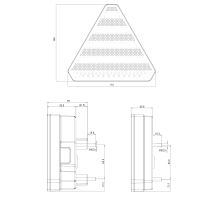 Rear combined LED tail light, 163 x 143 mm, 5-pin, for agricultural machinery (6)