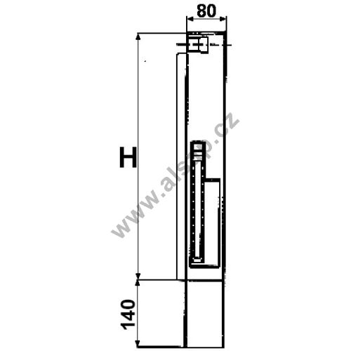 Column of tipper S36 front R, 800 / 80 mm