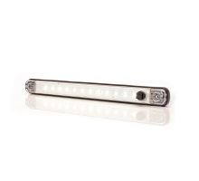 Interior LED lighting, 12 Osram LEDs, 12/24V, white, 238 x 21 x 10 mm, button