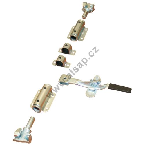 External container latch/lock - o34 mm, with handle, zinc