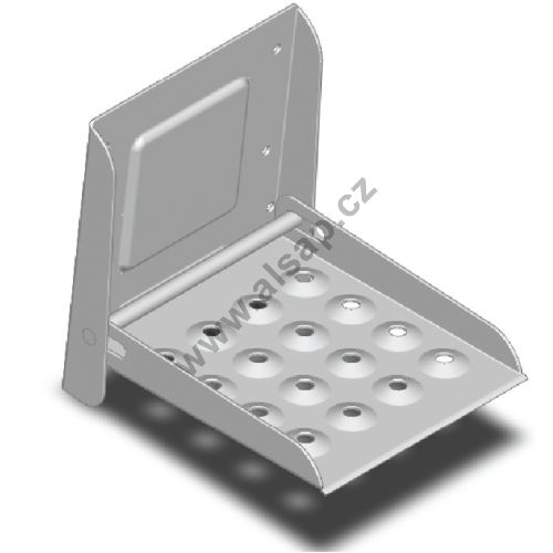 Step stool, foldable for side panels, reinforced - brand N