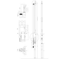 550mm roof lifting mechanism, hydraulic - aluminum