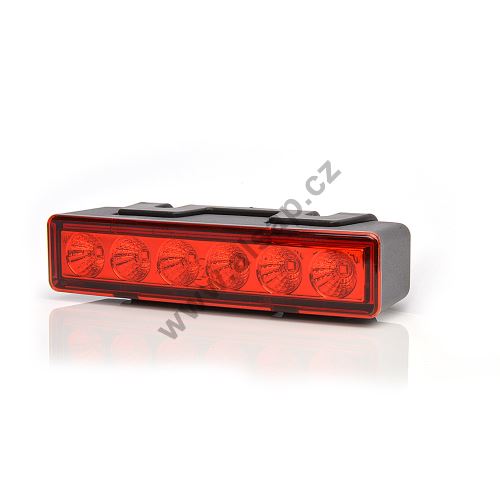 LED Predator / Warning Light Red, Red Cover, 7 Modes, W117, 3m Cable