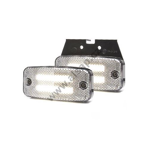 LED Front Position Light White, Neon Duo, 54x114 mm, Z holder, cable 0,5 m, click Jaeger (1)