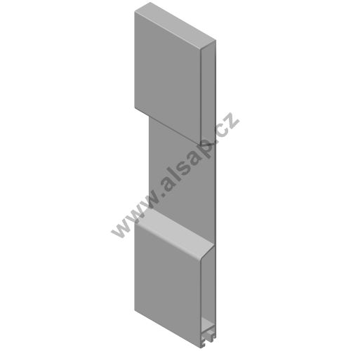 Dropside profile 400mm S, for sealing - anodised
