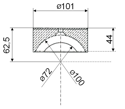 Vložka PVC o 100mm, serie 3000