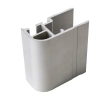 BABY underrun protection profile end, front arc anodised, 73 mm