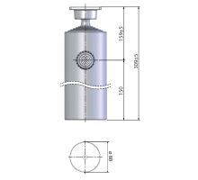 MARIZ hydraulic cylinder o125mm, 5st, stroke 840mm, zinc, with valve for 1/2" connection (2)