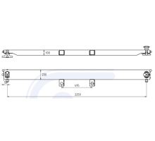 Beam of interchangeable superstructure 200x100 with rollers (1)