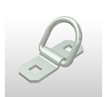 Surface-mounted lashing ring without mounting cup, O6 mm, 750 kg