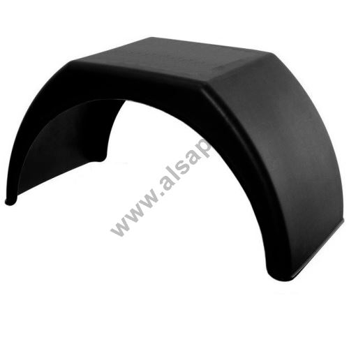Flat-top plastic mudguard WL (white line), from 260 to 550 mm, DOMAR DK31