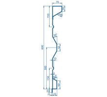 Steel side BAKS 600/2.5 mm (2)