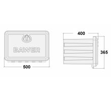 Plastic toolbox, from 400 to 1000 mm, from 25 l - 135 l, with BAWER logo, E0 (2)