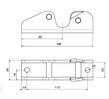 Protikus vidlice zámku horní 120mm, ZnNi