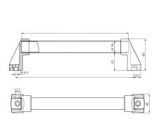 Tubular handle 700 mm with brackets, complete kit (1)