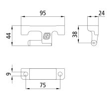 TIR hinge, pin, stainless steel (1)