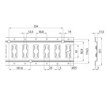 Lashing track combi, 3050/131/25 /3 mm, aluminum/anodised (1)