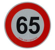 Reflective speed board, 190 mm, sticker with class 2 reflective foil