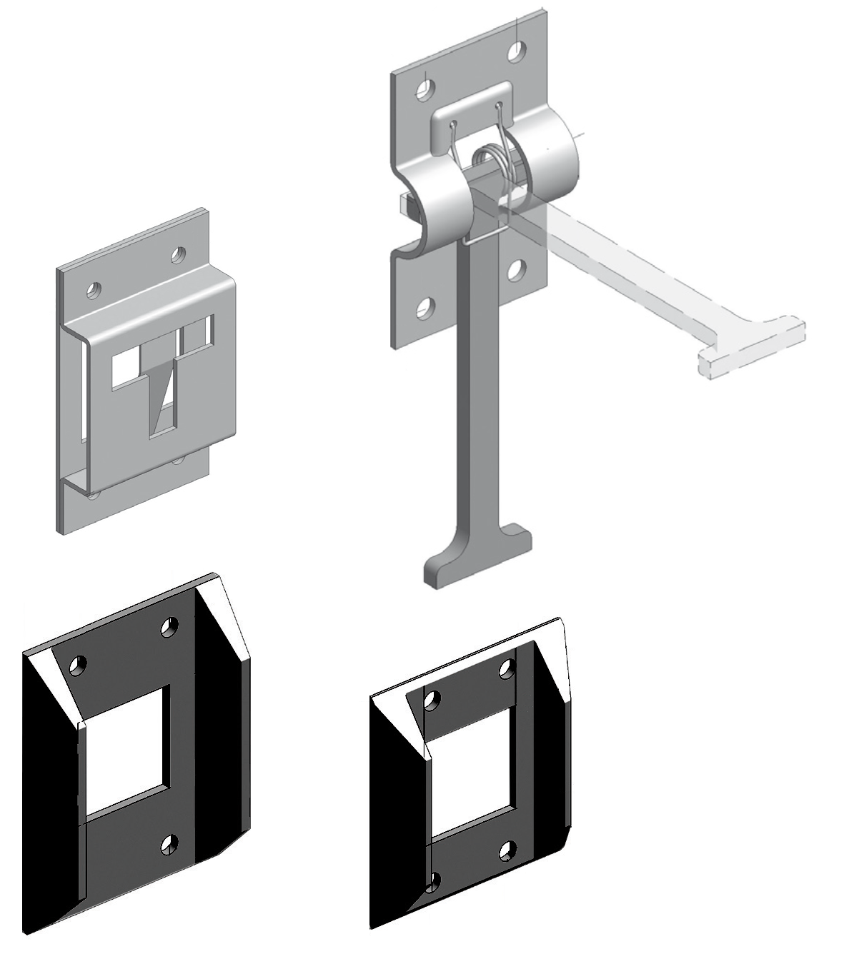 Aretace T 92 mm, komplet z  66621,41,31,40, nerez / plast