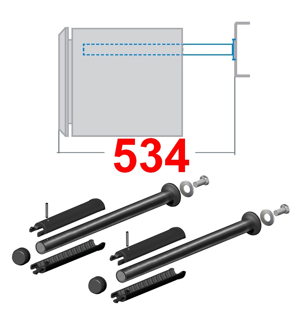 Držák bedny trubka o30mm easy, pro BAWER E0 142   Y=534 mm